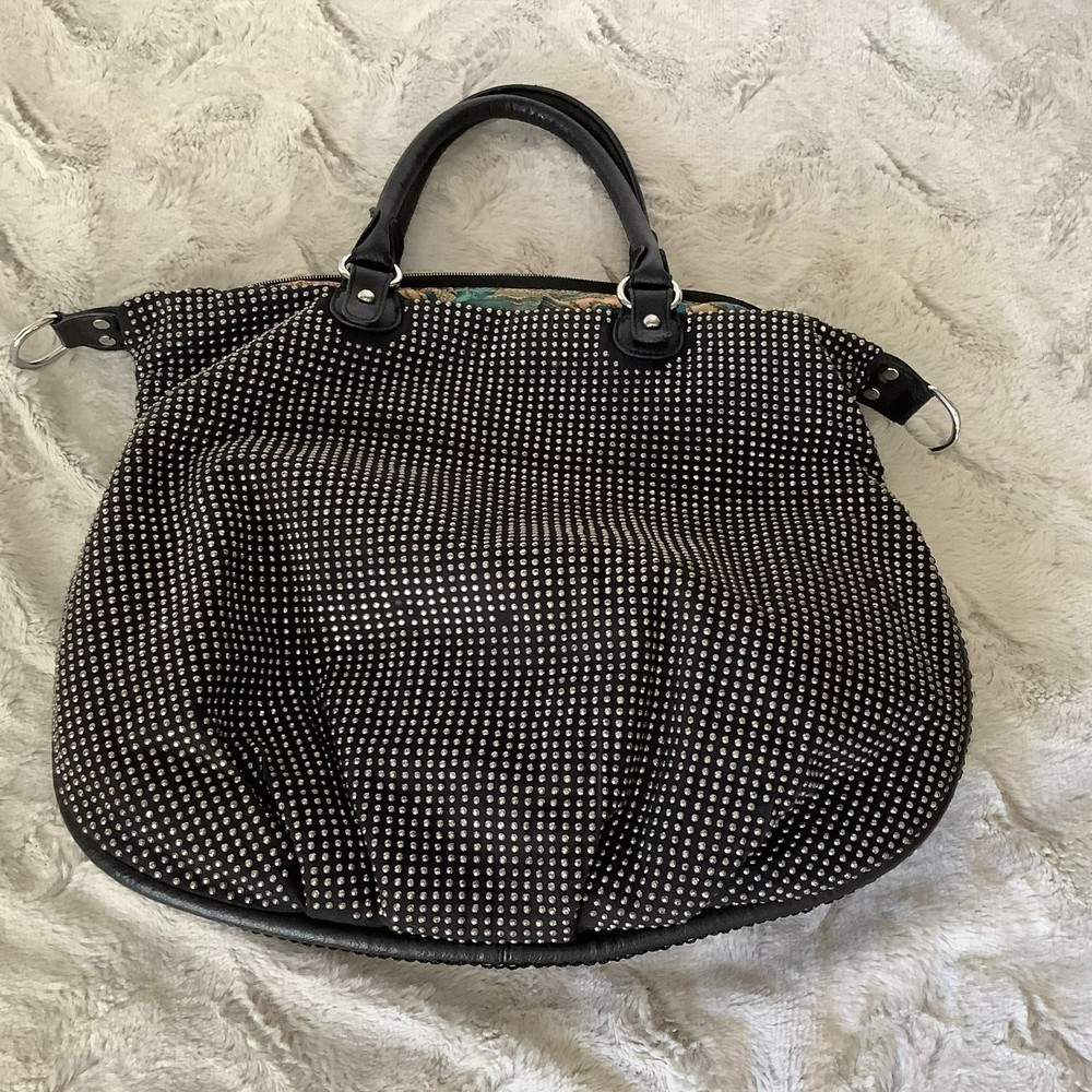 Stephanie Nicole black studded handbag